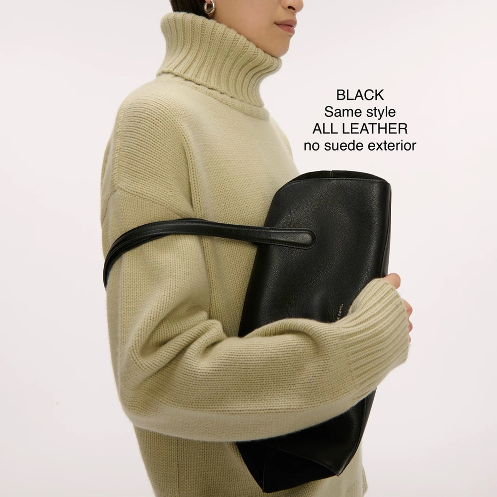 BLACK Mansur Gavriel HELIOS Shoulder Bag MANSUR GAVRIEL HELIOS Top Handle Bag